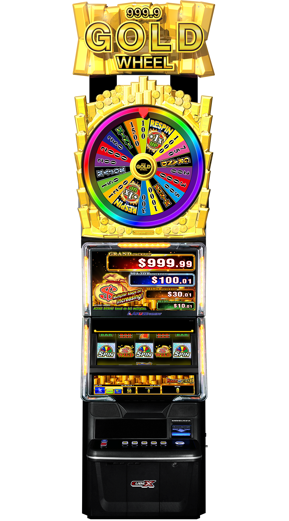 999.9 Gold Wheel – Bags of Cash